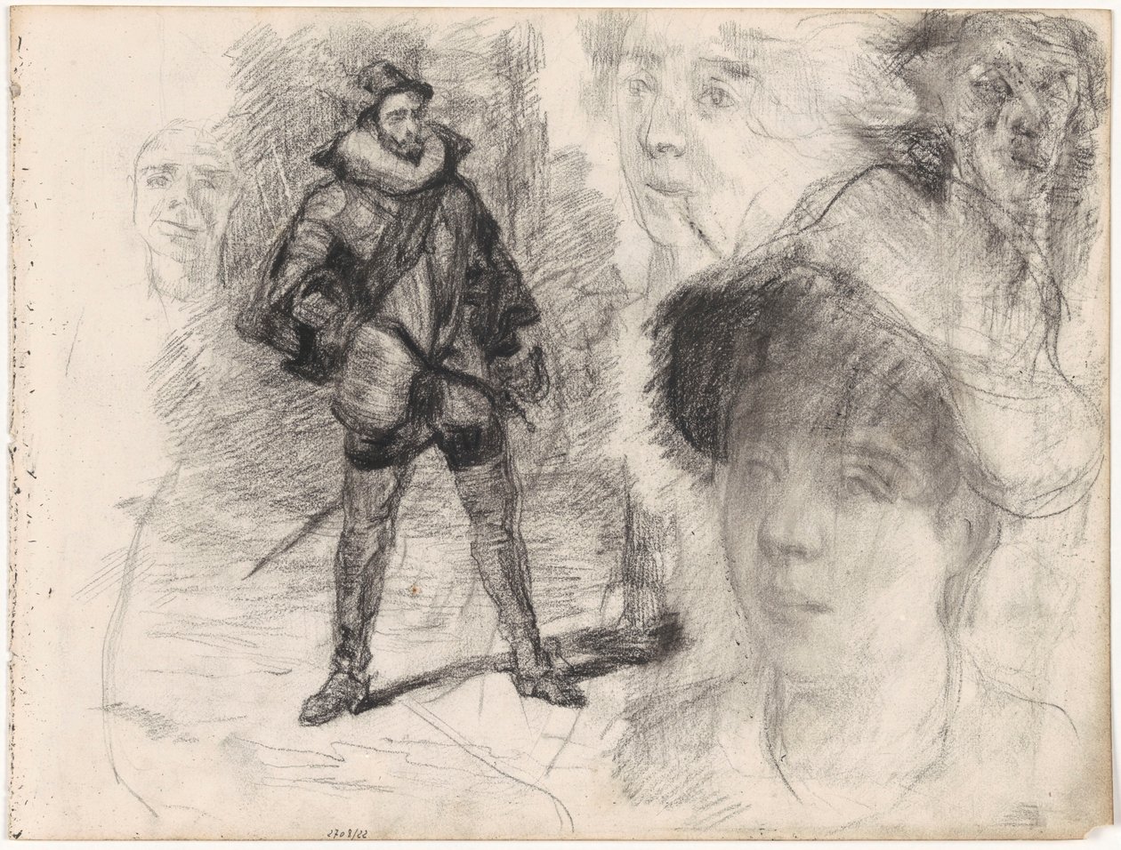 Spansk soldat og fire ansikter av James Ensor