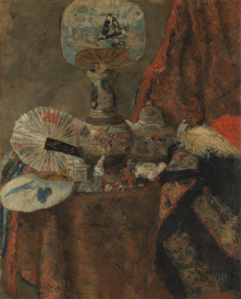 Stilleben med chinoiserier av James Ensor