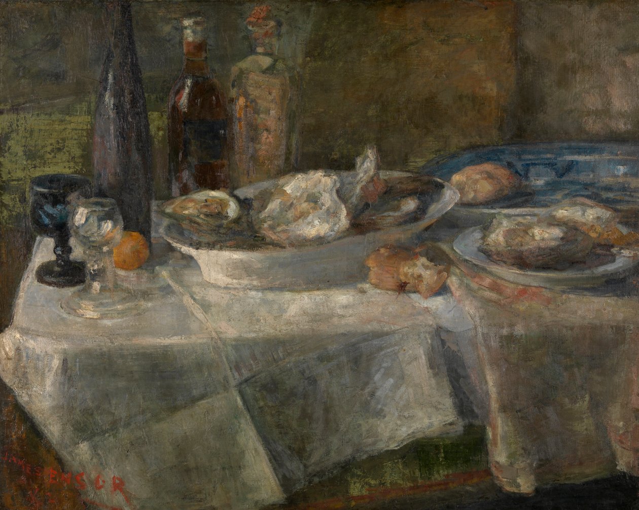 Stilleben med østers av James Ensor