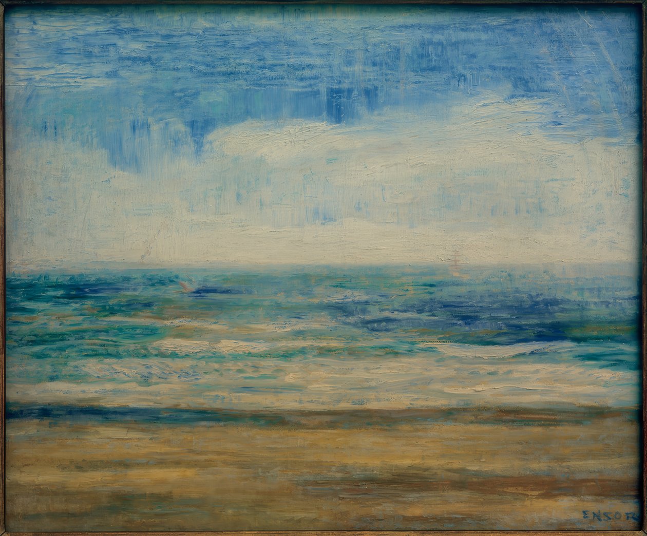 Oostende strand av James Sidney Ensor