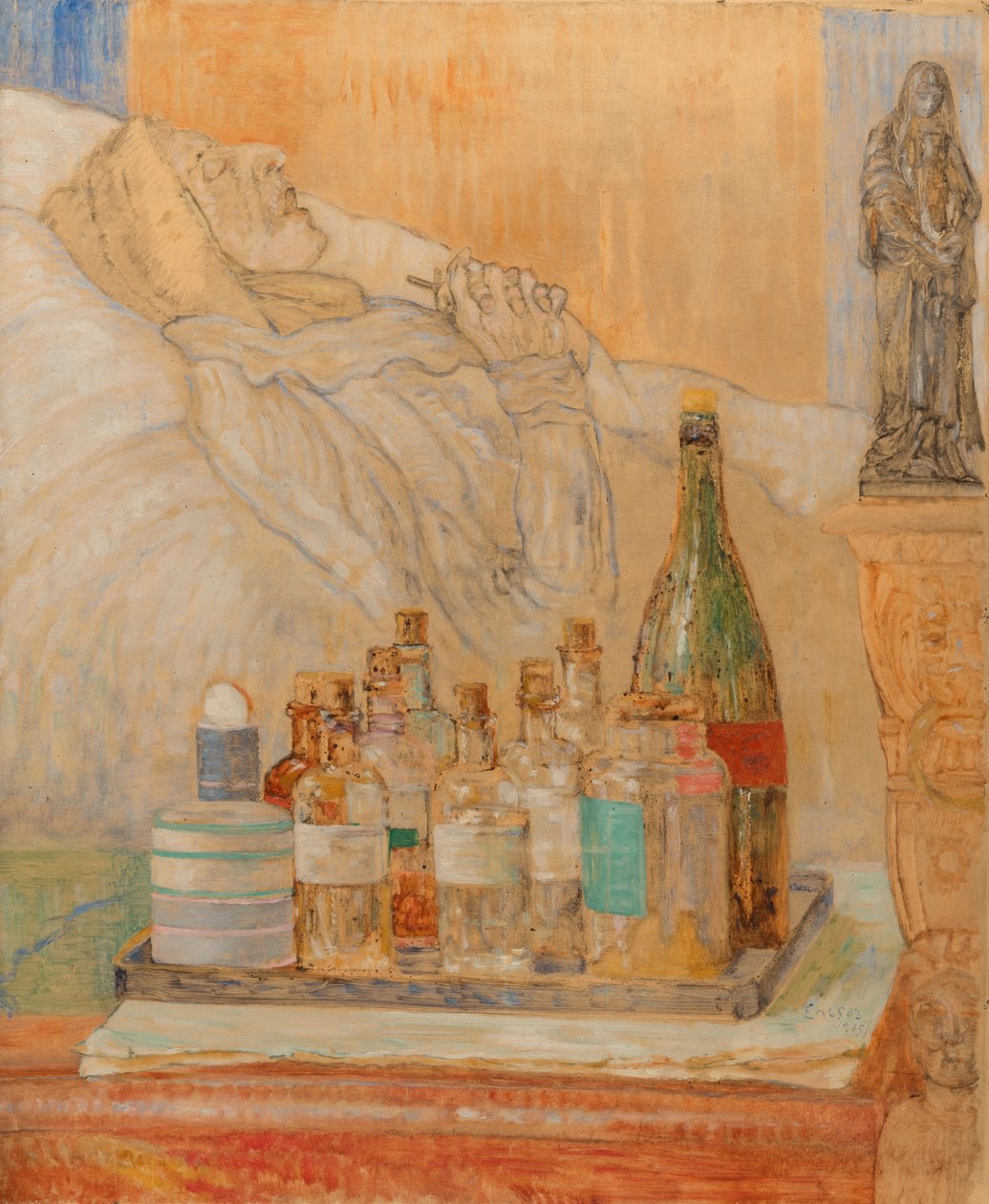 Kunstnerens mor i døden av James Ensor