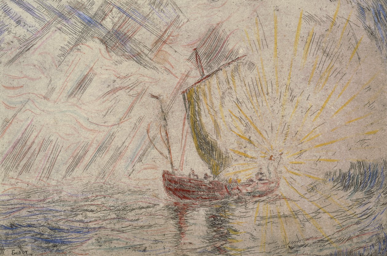 Kristus stiller stormen av James Ensor