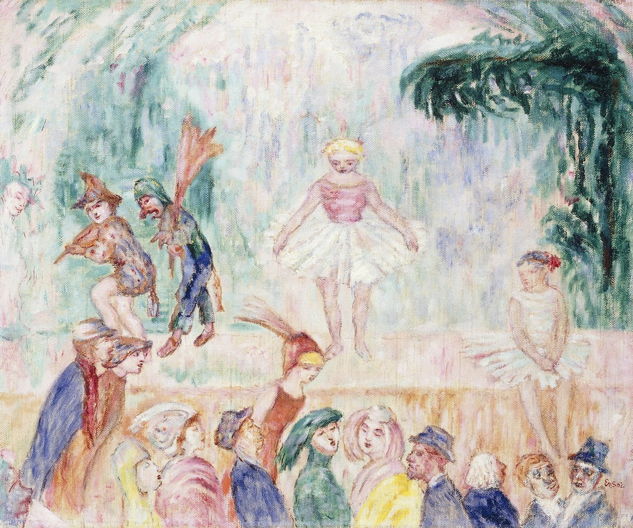 Det lille teateret; Petit Theatre - Het kleine Theater av James Ensor