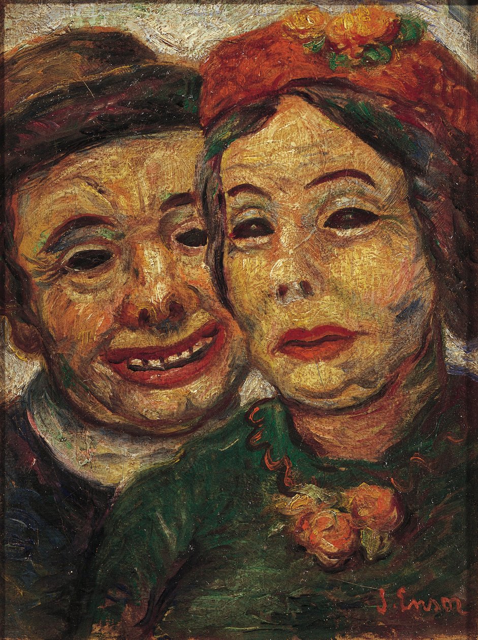 Det maskerte paret av James Ensor
