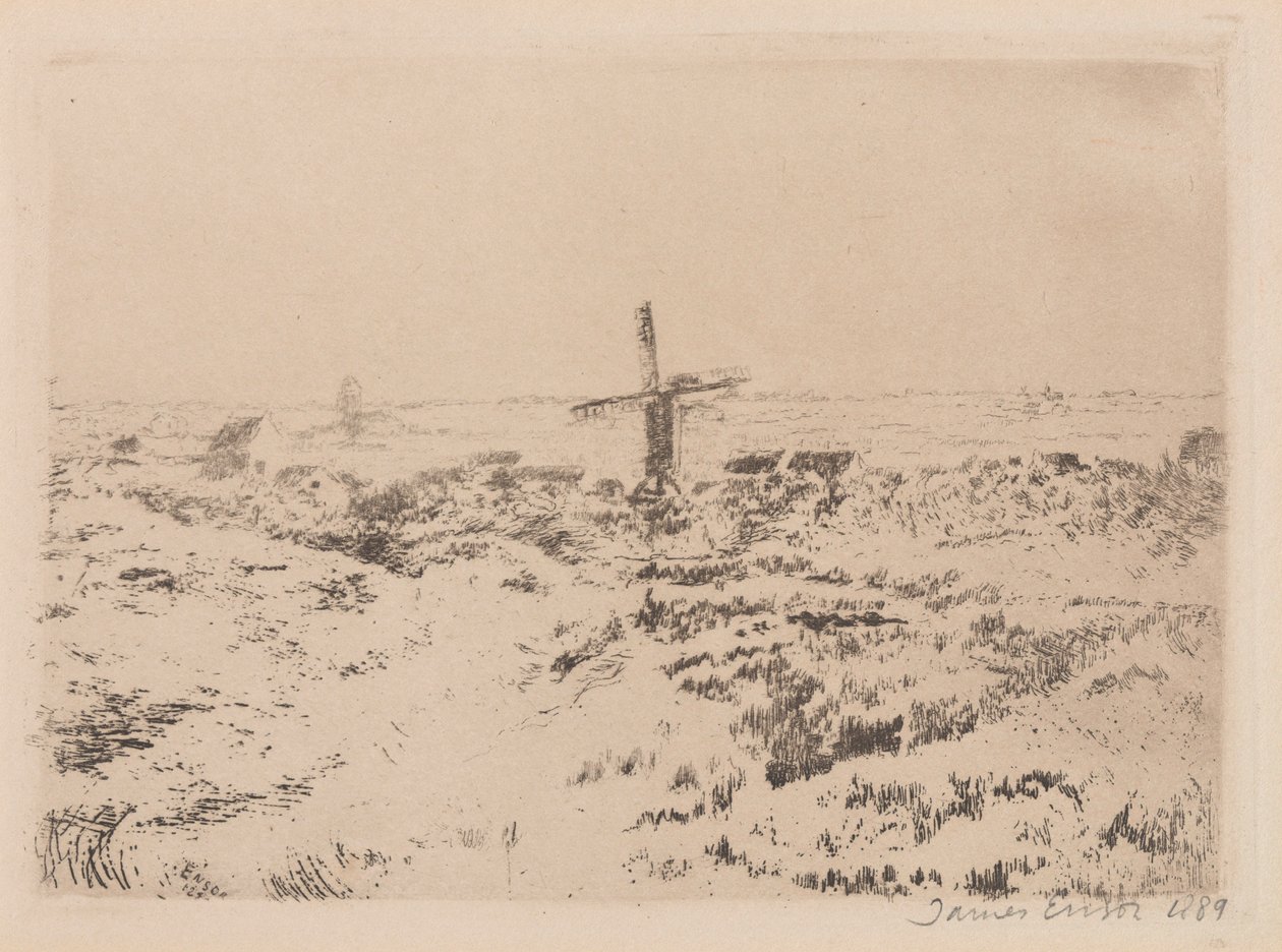 Vindmøllen ved Mariakerke av James Ensor