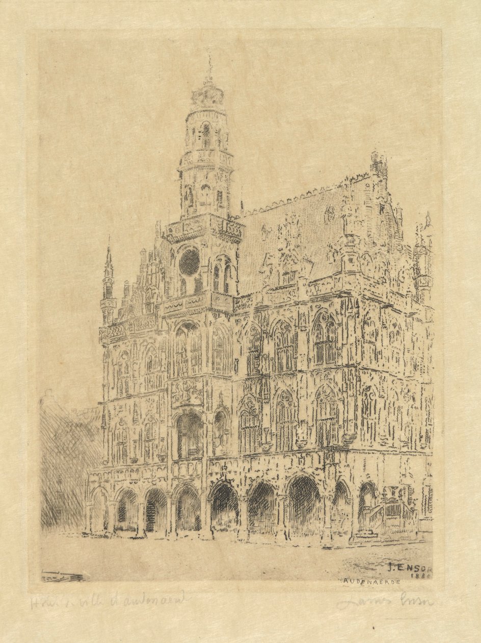 Rådhuset i Oudenaarde av James Ensor
