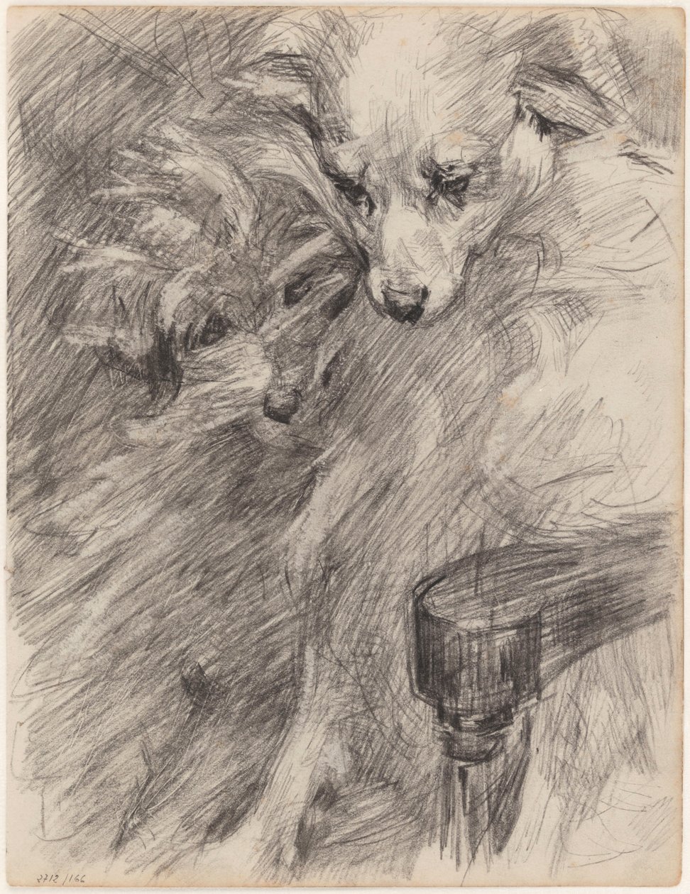 To hunder i en lenestol av James Ensor