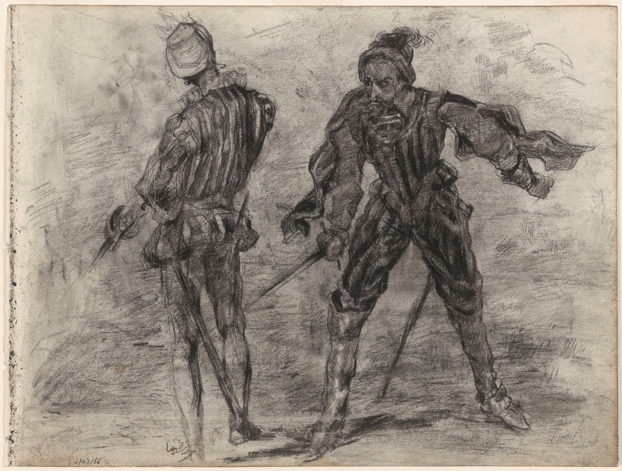 To spanske adelsmenn med sverd (sett forfra, sett bakfra) av James Ensor
