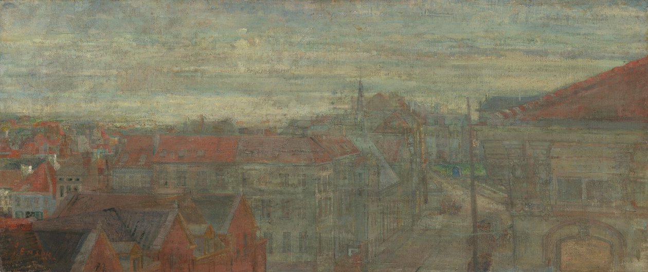 Utsikt over Phnosia. Lysende bølger og vibrasjoner av James Ensor