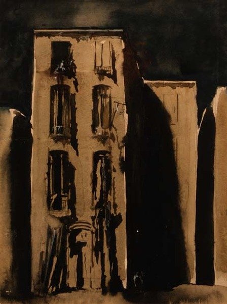 The Slum, ca. 1911 (akvarell) av James Ferrier Pryde