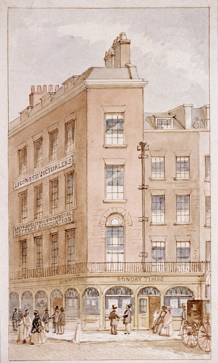 nr. 103-104 Fleet Street, London, c1820 av James Findlay