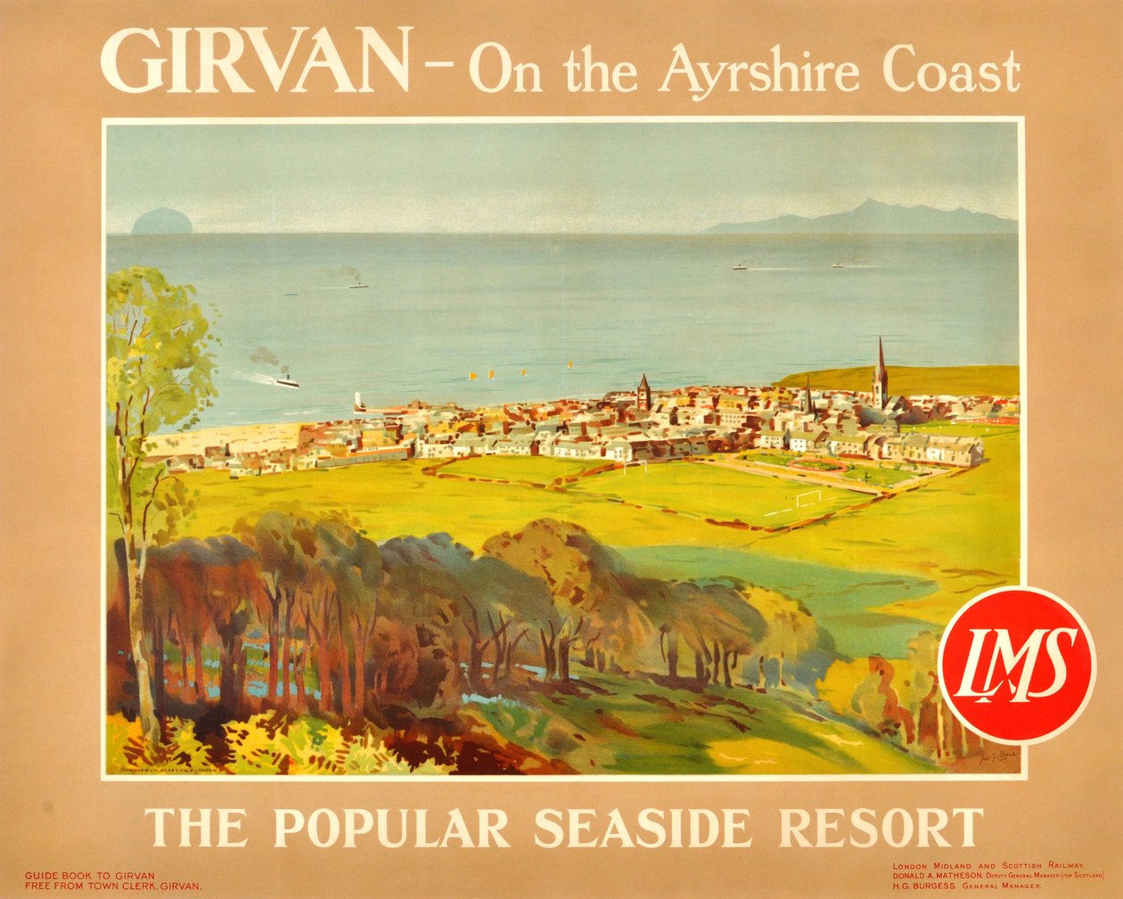 Girvan - På Ayrshire Coast. Det populære badestedet, 1920-tallet. av James Fullarton Sloane