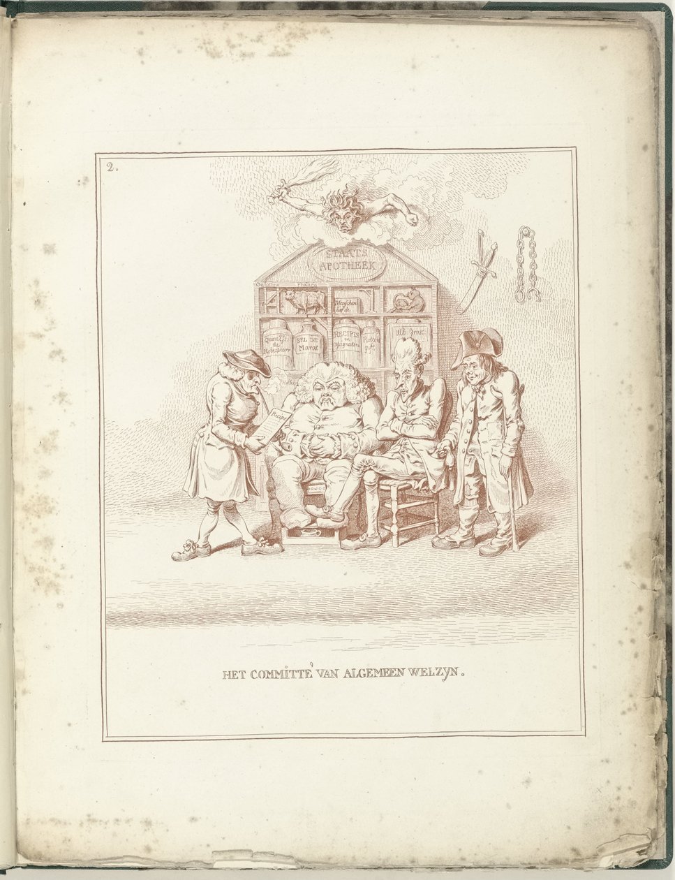 Komiteen for allmenn velferd, 1795 General Welzyn-komiteen (tittel på objekt) Hollandia Regenerata (serietittel) av James Gillray (possibly)