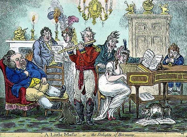 "A Little Music, or the Delights of Harmony", pub. av Hannah Humphrey av James Gillray