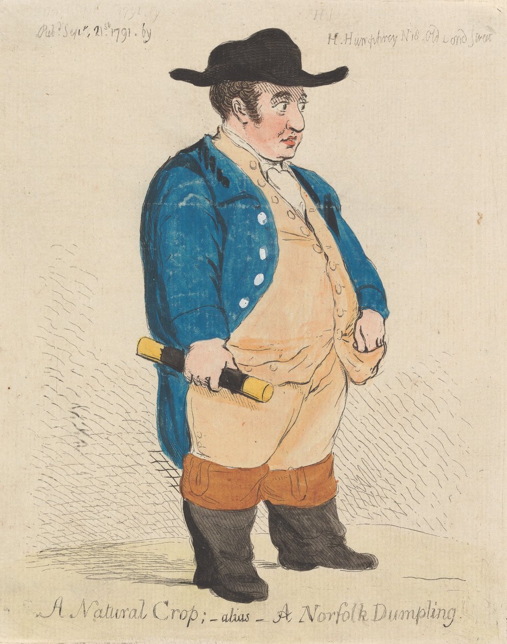 En naturlig frisyre - alias - en Norfolk-bolle av James Gillray