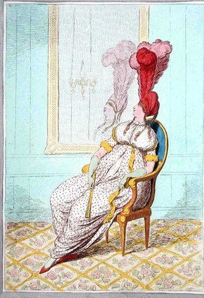 A Portrait of Modern Elegance , utgitt av Hannah Humphrey i 1795 (håndfarget etsning) av James Gillray