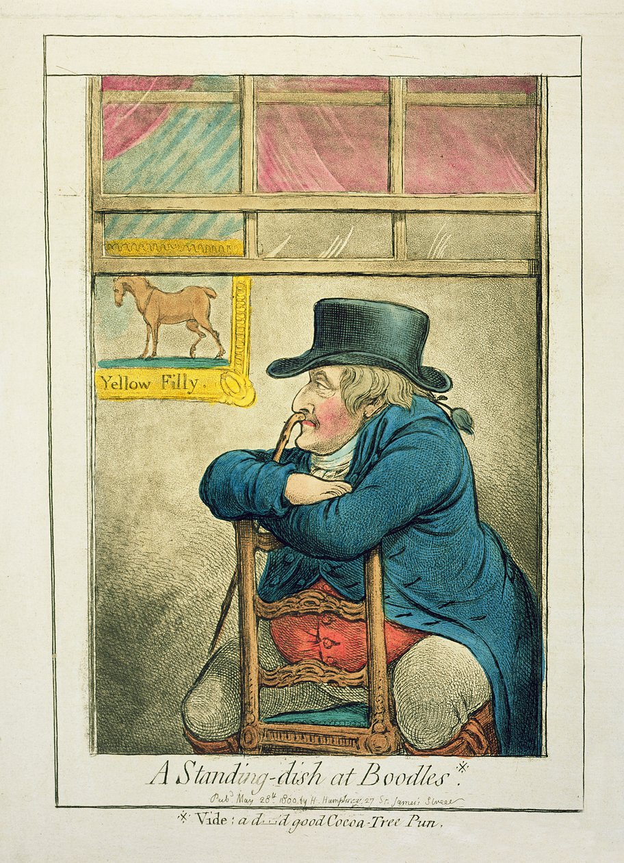 A Standing-dish at Boodles, utgitt av Hannah Humphrey, 1800 av James Gillray