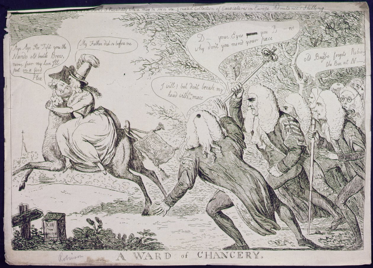 A Ward of Chancery, utgitt av S.W. Fores (etsing) av James Gillray