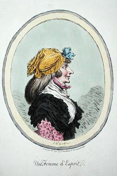 A Woman with Spirit , utgitt av Hannah Humphrey i 1795 (håndfarget etsning) av James Gillray
