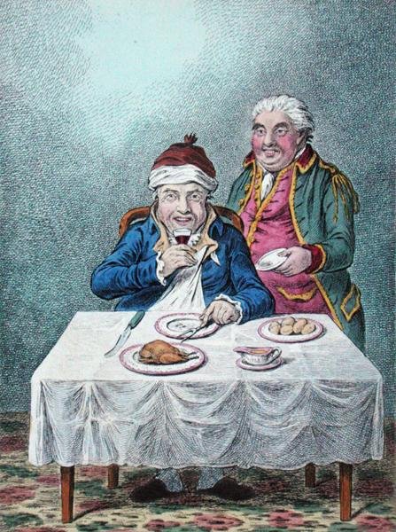 Charming-well Again, utgitt av Hannah Humphrey i 1804 (håndfarget etsning) av James Gillray
