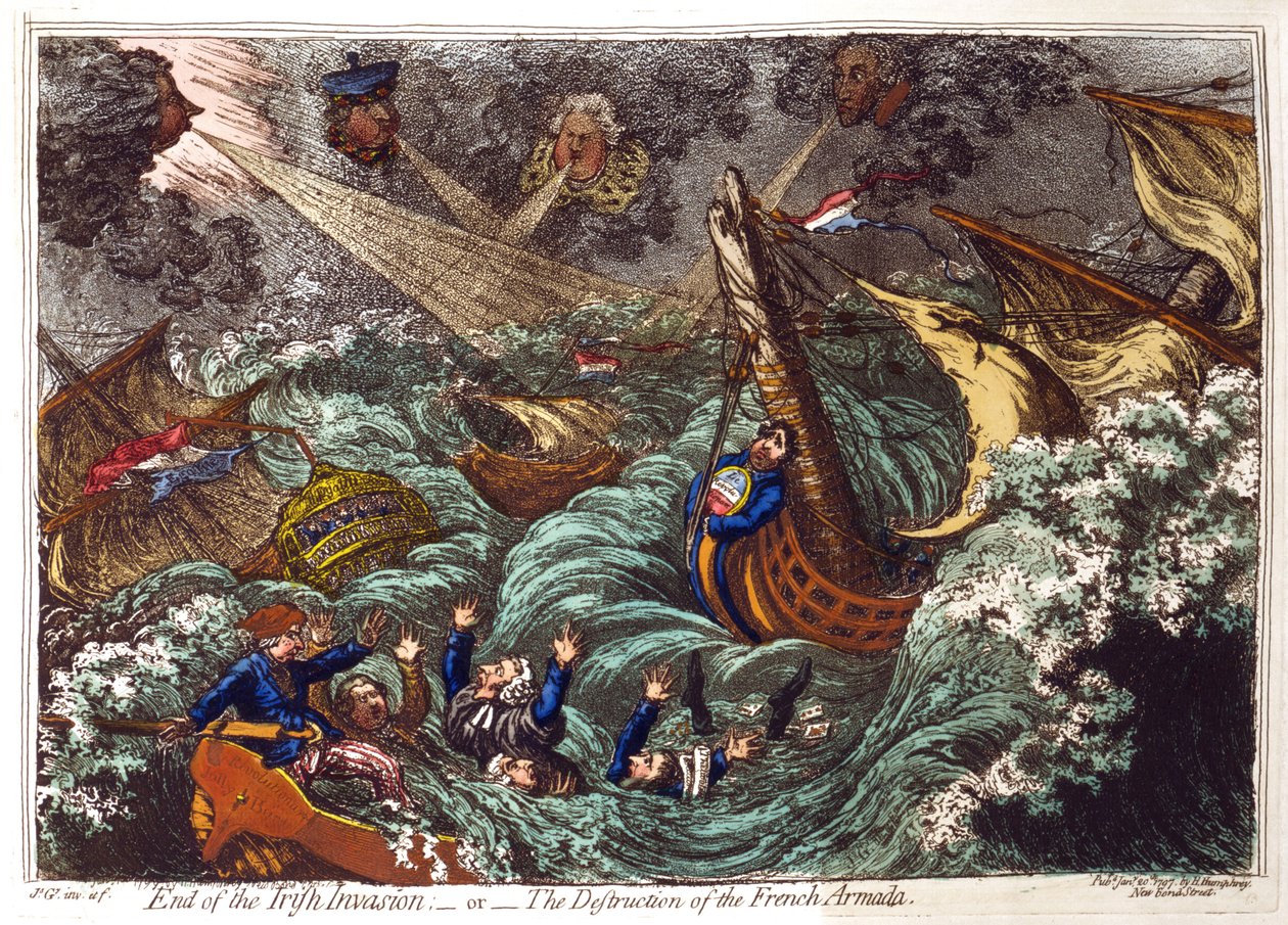 Slutten på den irske invasjonen - eller - The Destruction of the French Armada