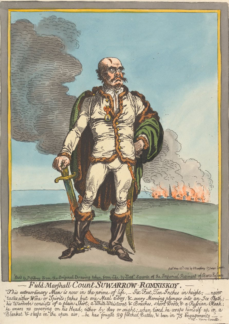 Feltmarskalk grev Suwarrow-Rominskoy av James Gillray