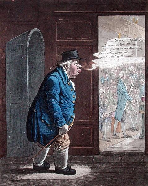 Hope, utgitt av Hannah Humphrey i 1802 (håndfarget etsning) (se 191205) av James Gillray