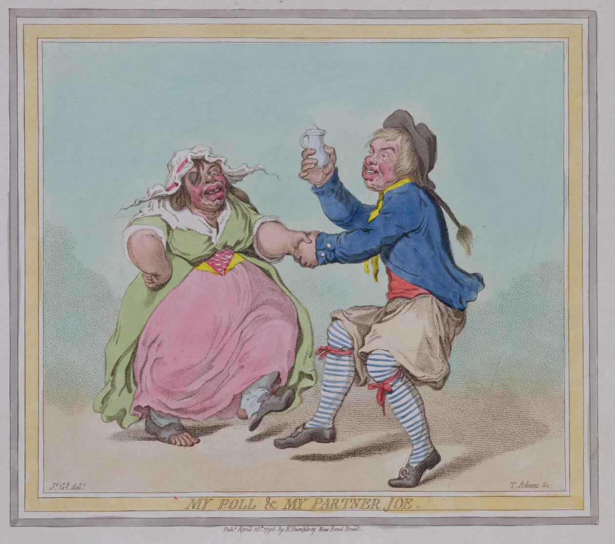 My Poll and My Partner Joe, gravert av T. Adams, pub. av Hannah Humphrey, 1796 av James Gillray
