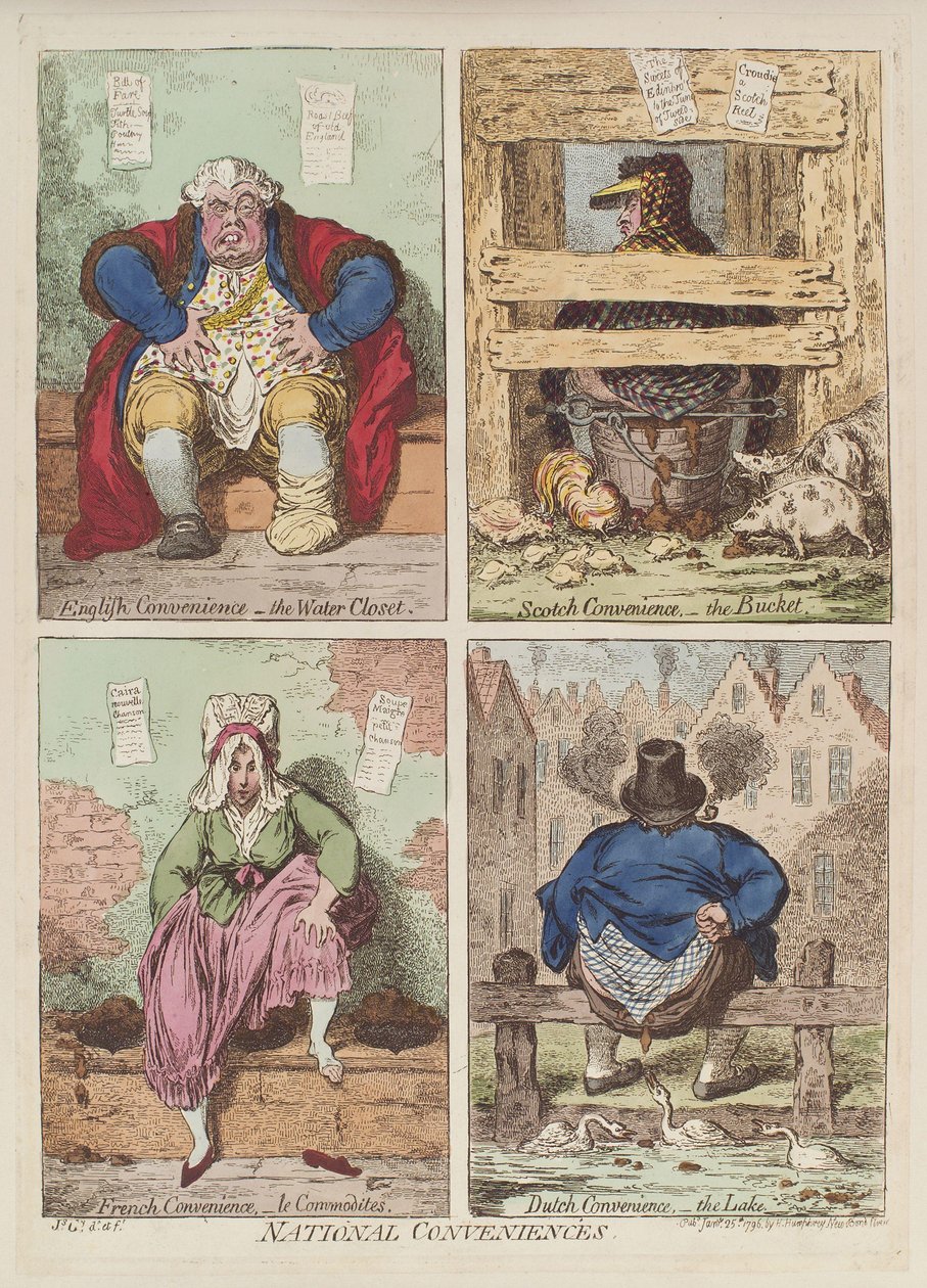 Nasjonale bekvemmeligheter, 1769 av James Gillray