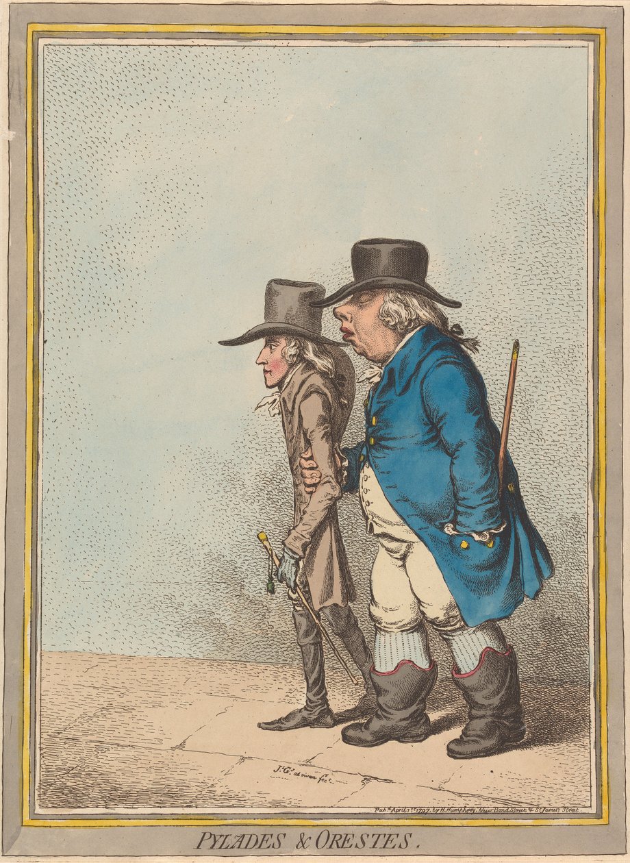 Pylades & Orestes (Statthalter & sein Sekretär) av James Gillray