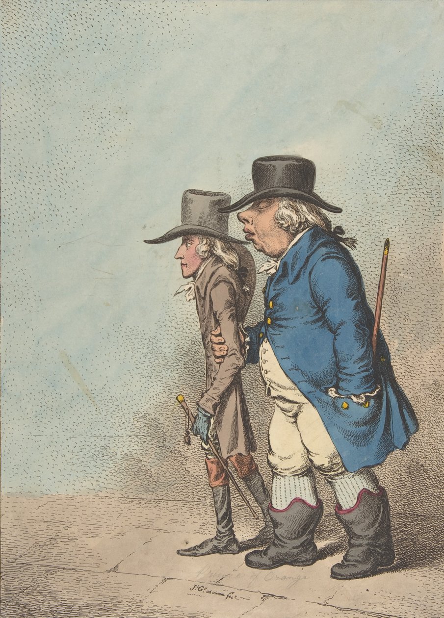 Pylades og Orestes, 1. april 1797., 1. april 1797. av James Gillray