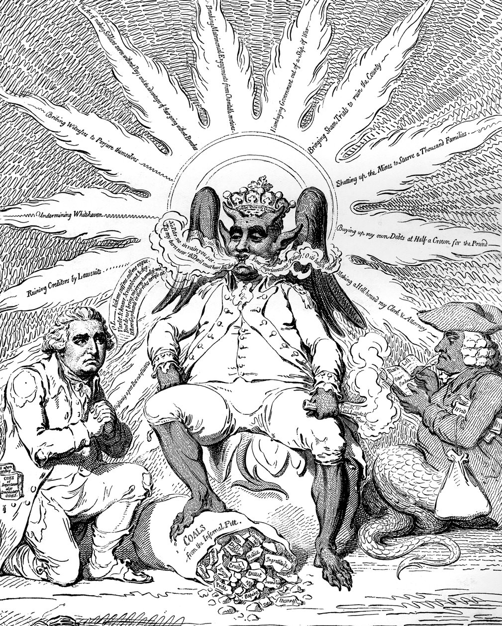 Satan i all sin herlighet..., 1792. av James Gillray