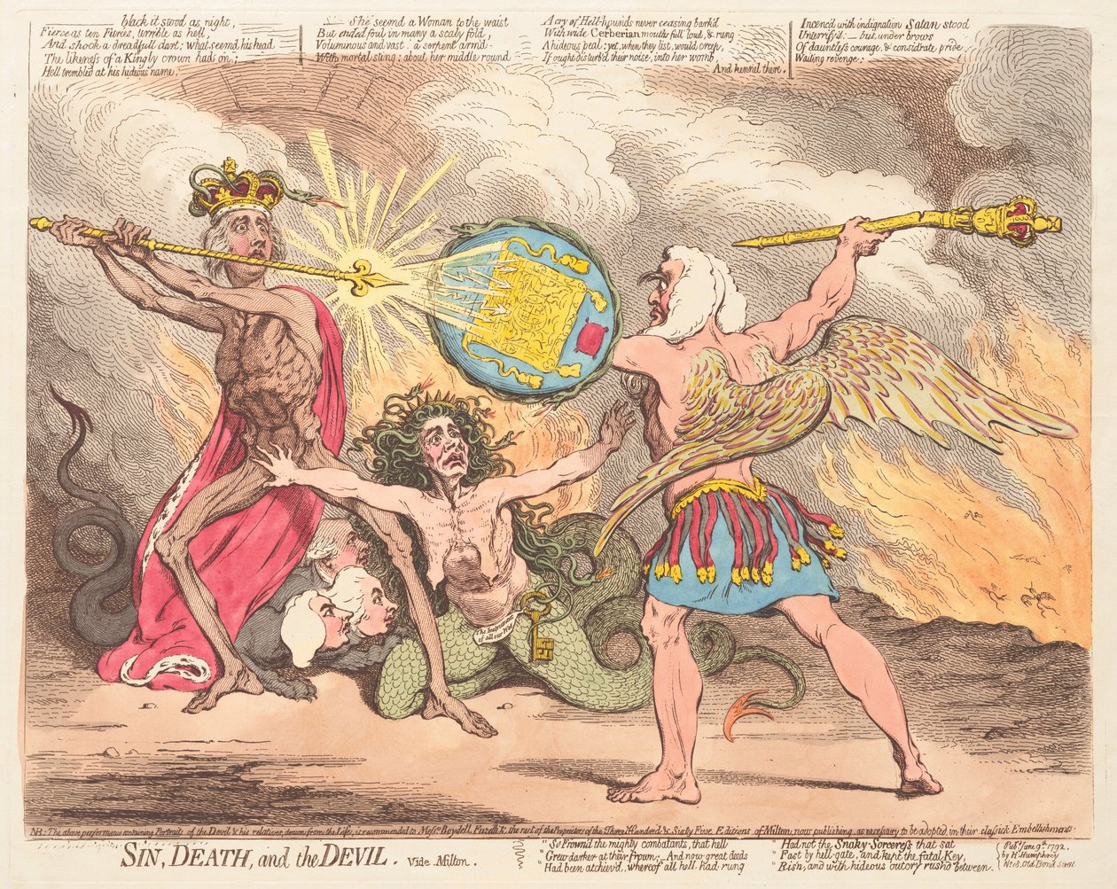 Synd, død og djevelen, se Milton av James Gillray