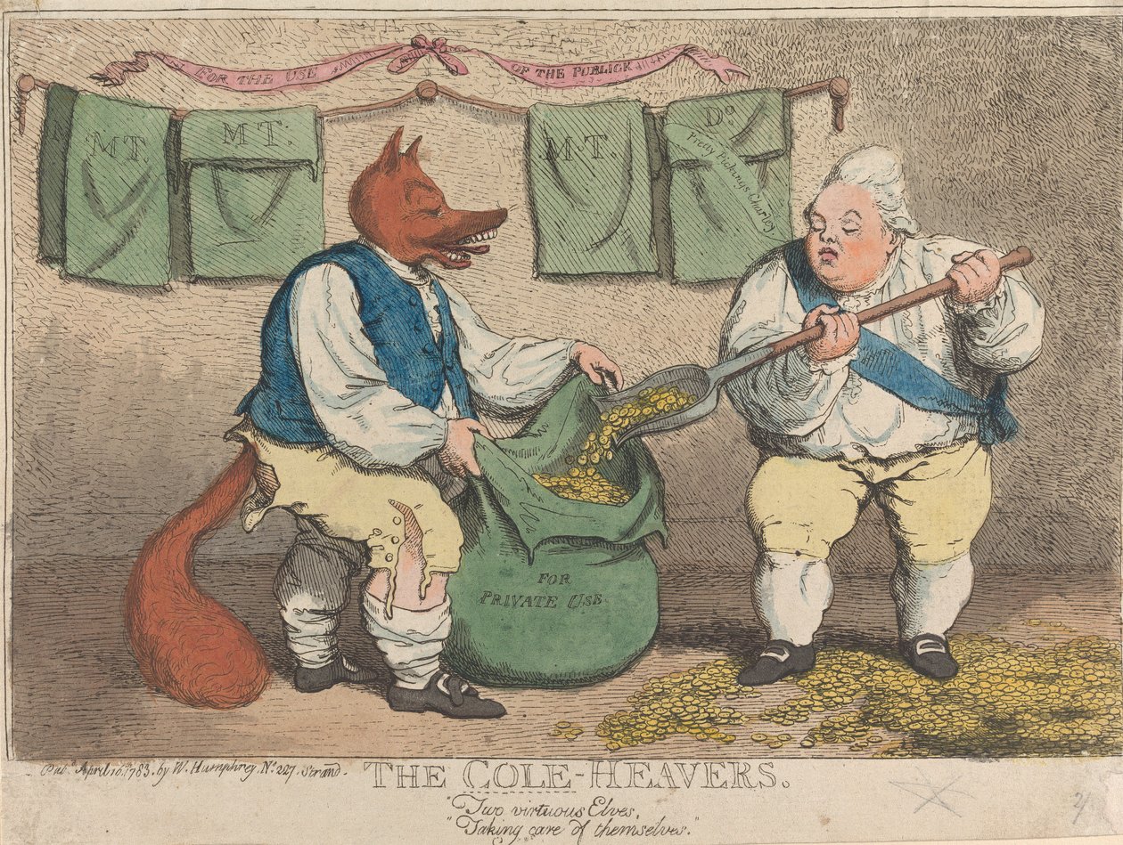 Cole-Heavers. To dydige alver som tar vare på seg selv av James Gillray
