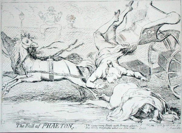 The Fall of Phaeton, utgitt av S.W. Fores i 1788 (etsing) av James Gillray