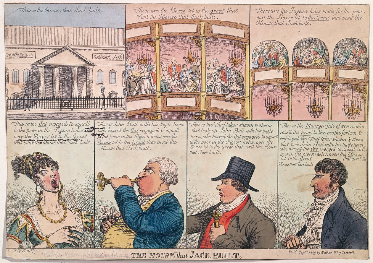 The House that Jack Built, utgitt av Walker i 1809 (håndfarget etsning) av James Gillray
