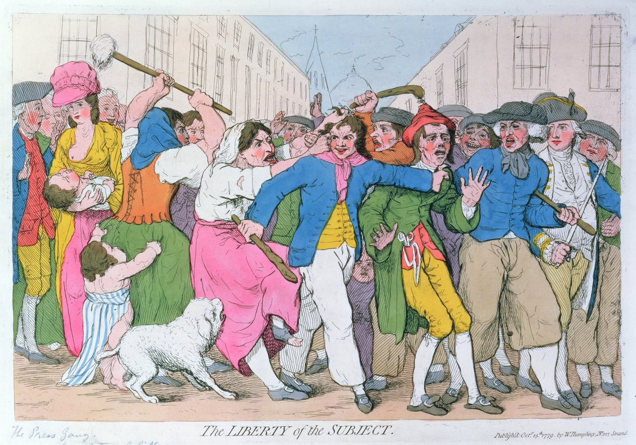 The Liberty of the Subject, publ. av H. Humphrey, 15. oktober 1779 av James Gillray