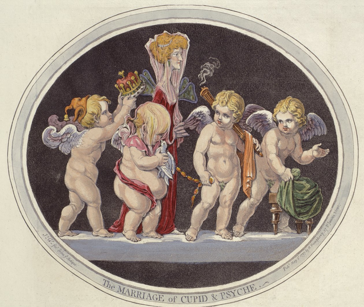 Amor og psykes ekteskap av James Gillray