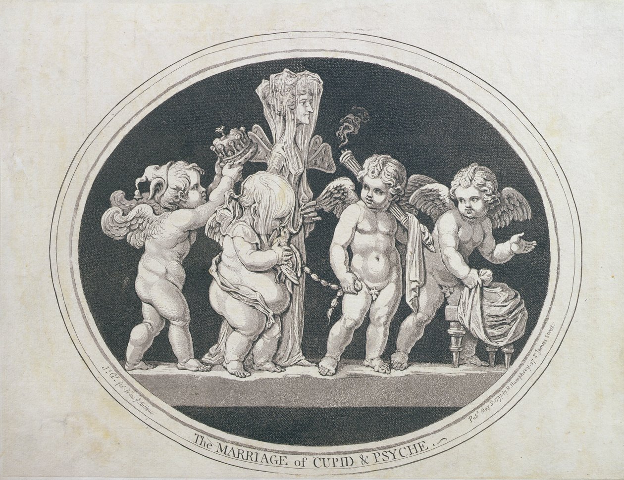 The Marriage of Cupid and Psyche, utgitt av Hannah Humphrey i 1797 av James Gillray