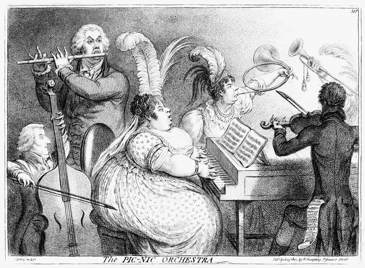 Pic-Nic Orchestra, James Gilray, 1802 av James Gillray