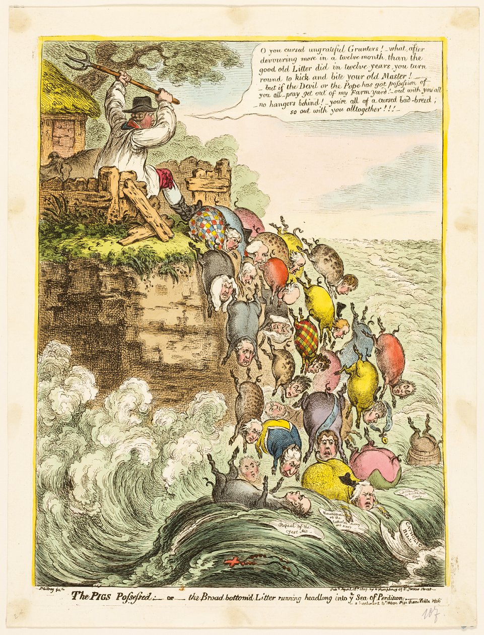 Grisene besatt av James Gillray