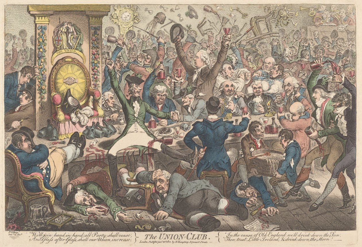Unionsklubben av James Gillray