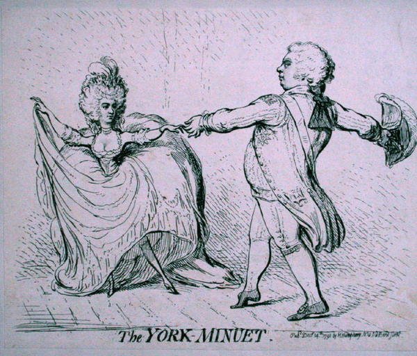 The York Minuet, utgitt av Hannah Humphrey i 1791 (etsing) av James Gillray