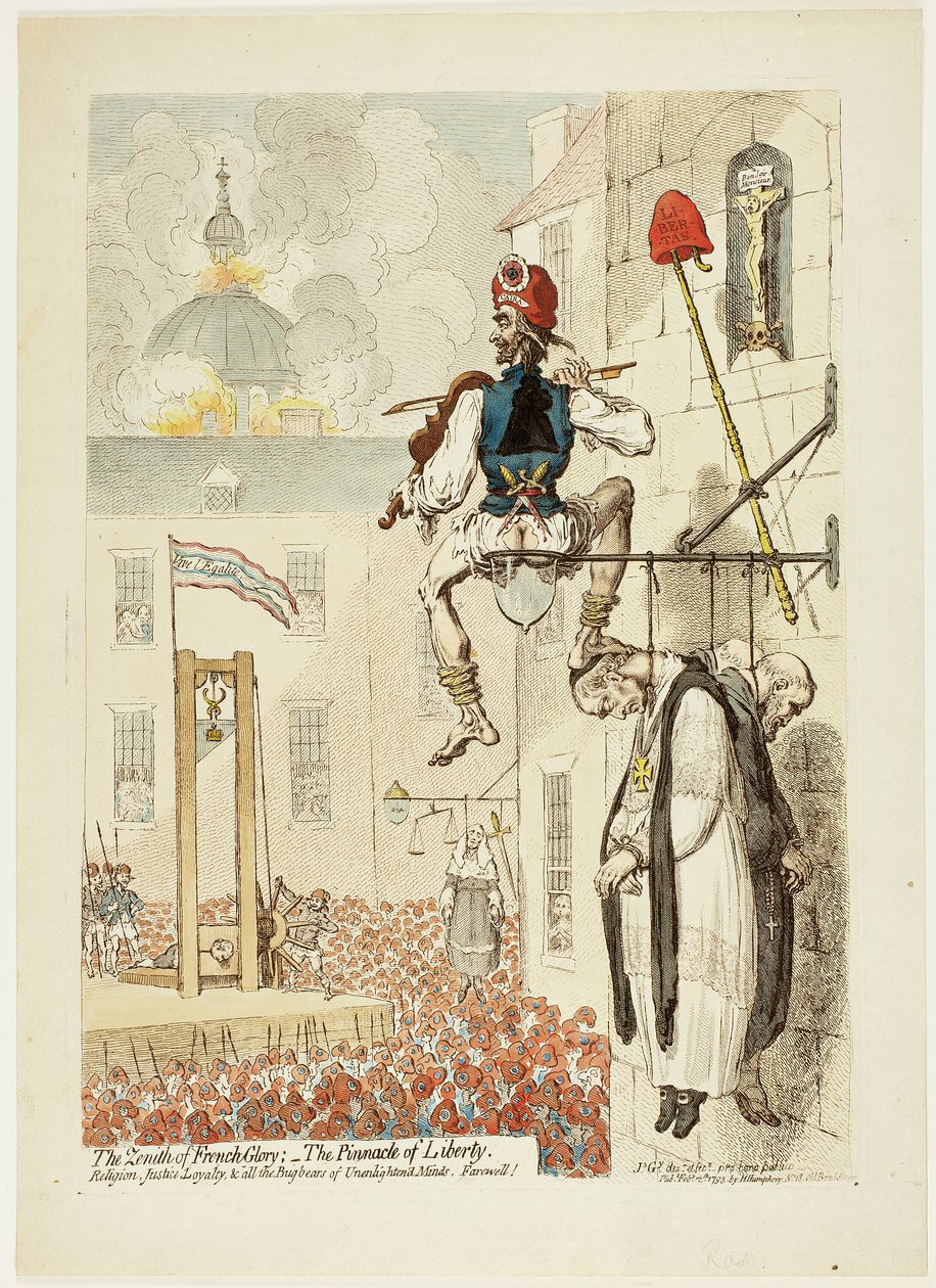 Zenith av fransk herlighet; The Pinnacle of Liberty av James Gillray