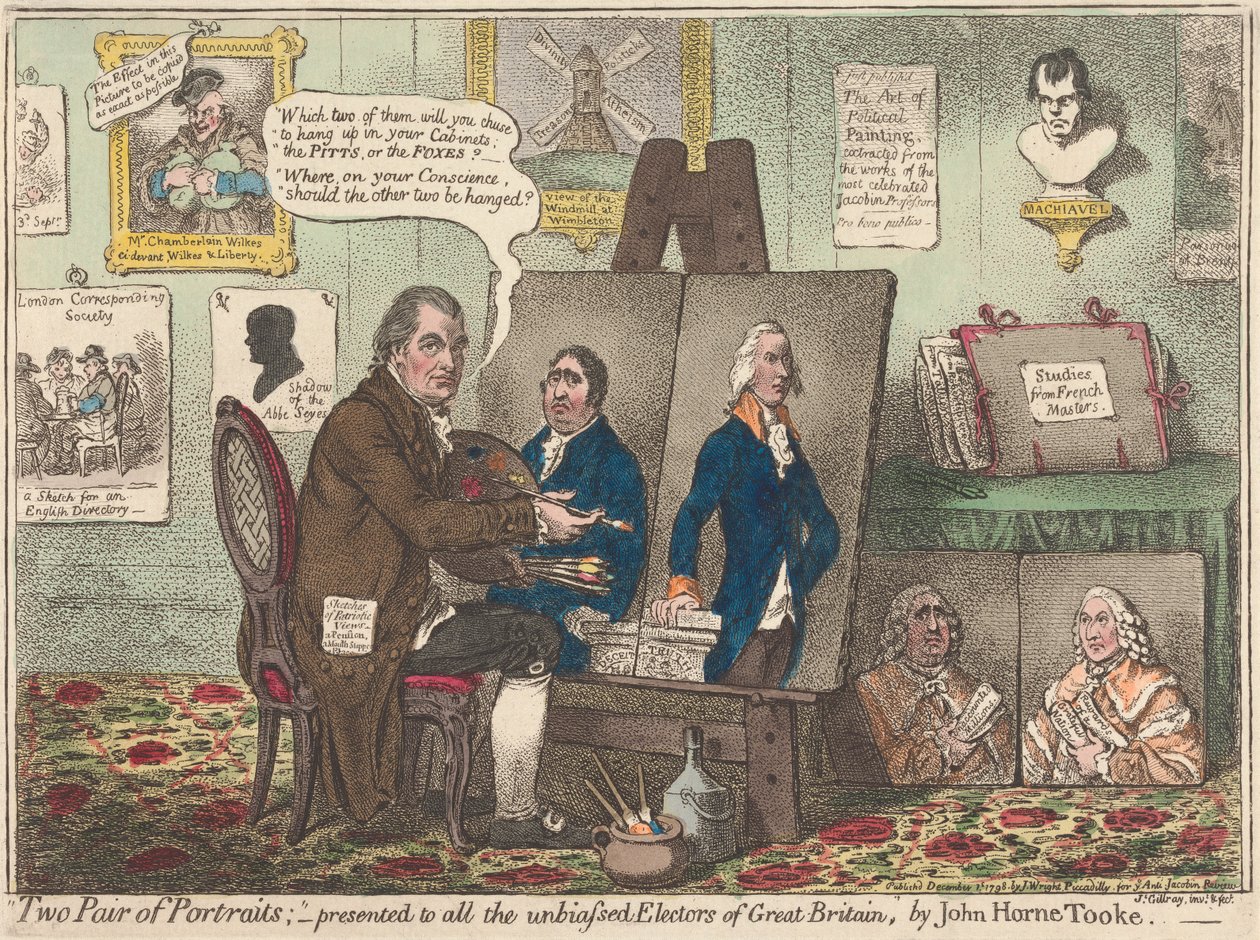 To par portretter - Presentert for alle upartiske velgere i Storbritannia av John Horne Tooke av James Gillray