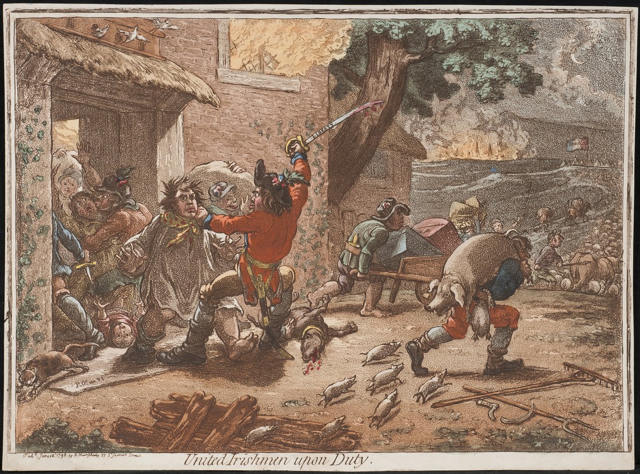 United Irishmen på vakt av James Gillray