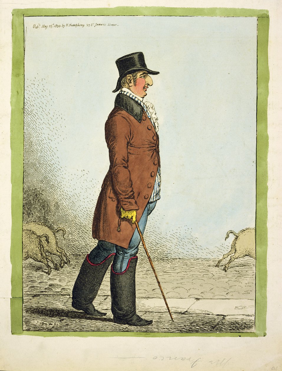 Uten tittel, utgitt av Hannah Humphrey, 1800 av James Gillray