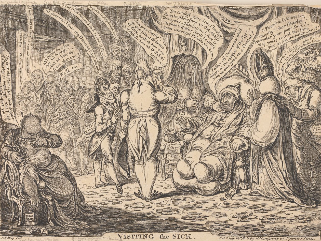 Besøk hos de syke av James Gillray