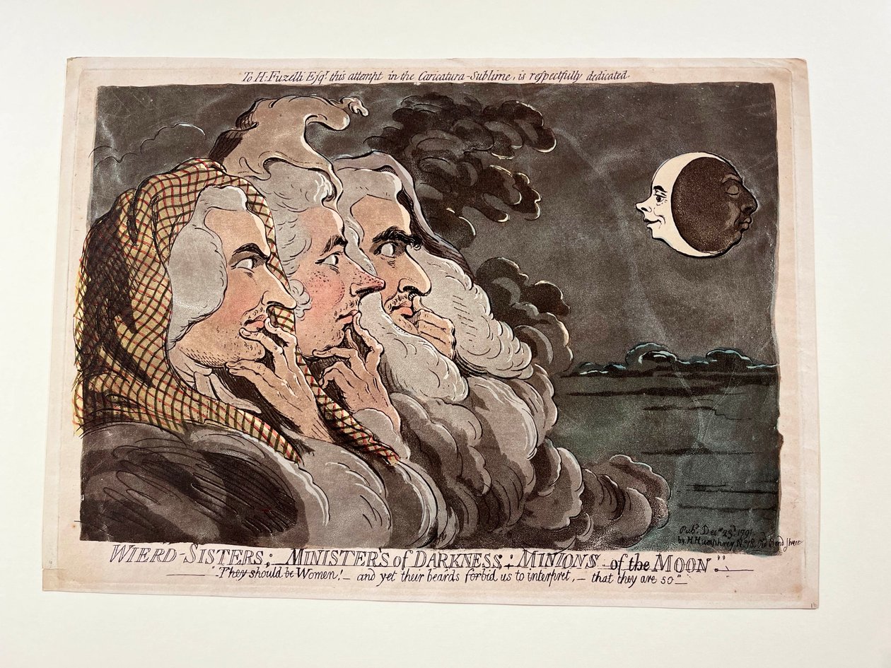 De merkelige søstrene; Mørkets tjenere; Månens håndlangere av James Gillray