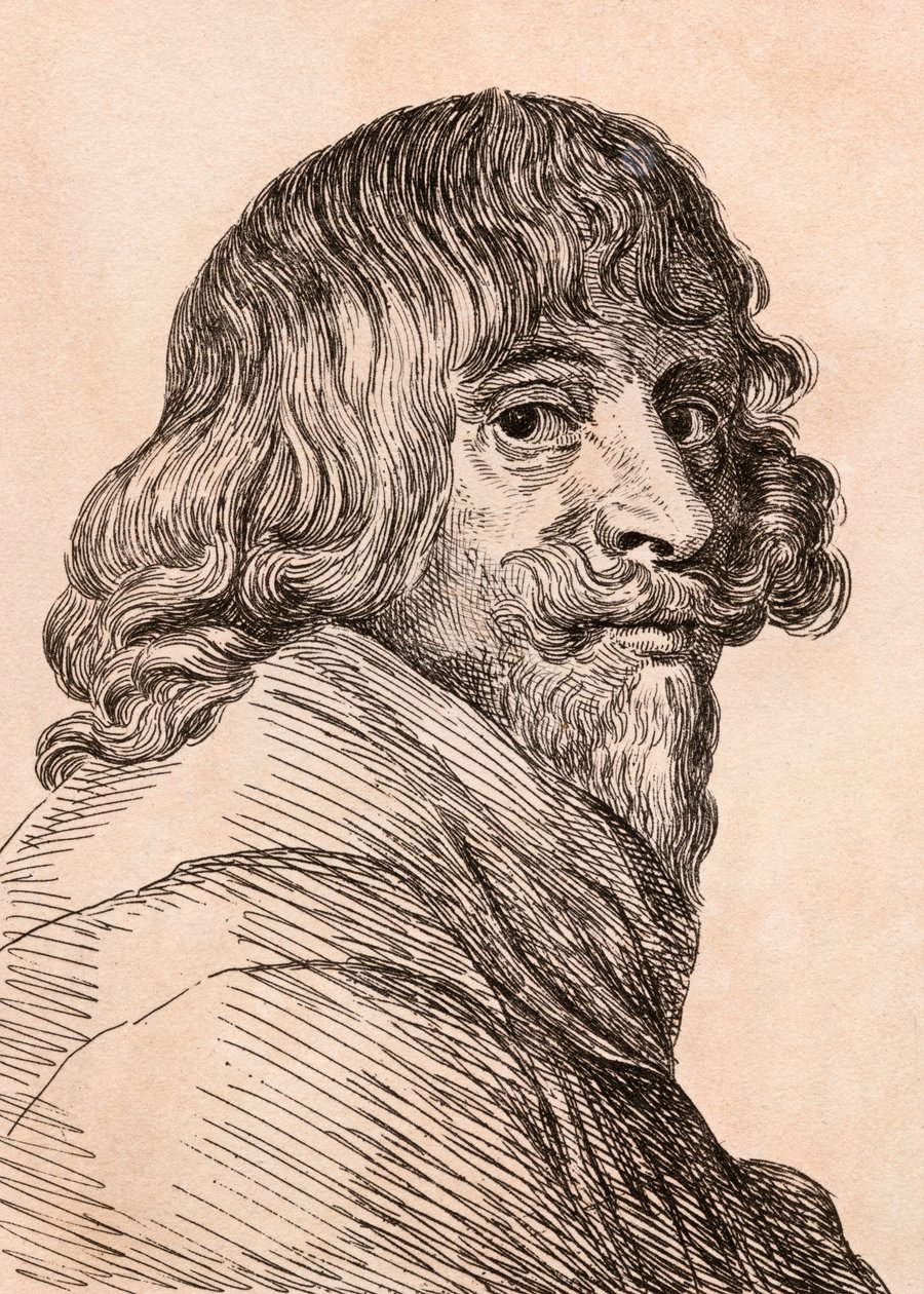 Hendrik van Steenwyck den yngre, illustrasjon fra '75 Portraits Of Celebrated Painters From Authentic Originals', utgitt i London, 1817 av James Girtin